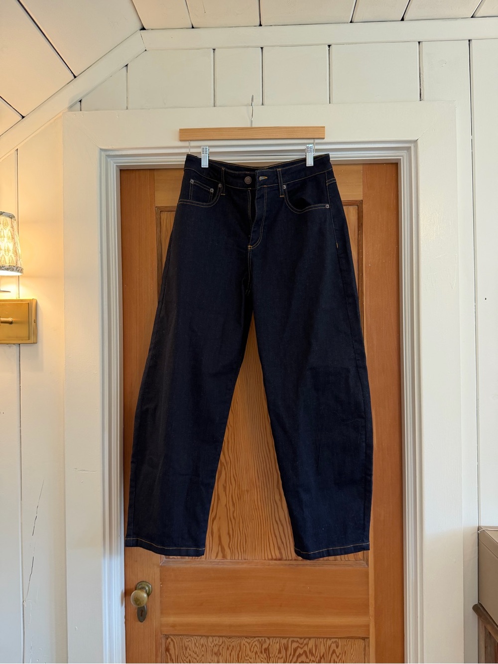 Ruti Classic Barrel leg Jeans in rich dark wash